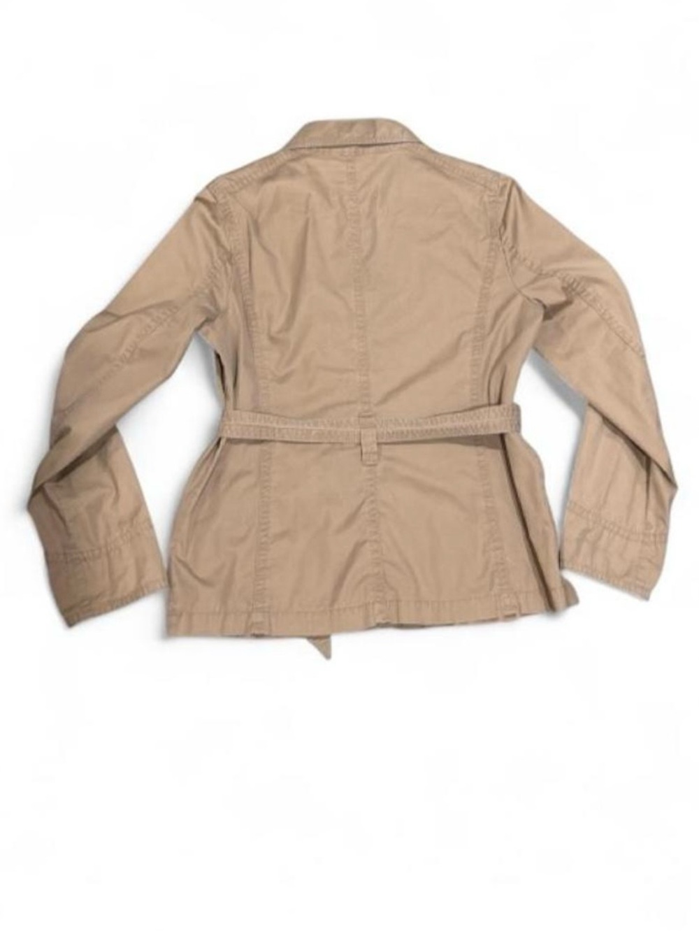 Khaki J.Crew Chino Utility Belted Jacket Cotton Cargo Capsule Military Coat L - Picture 5 of 8